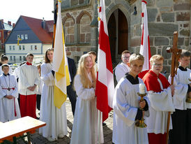 Feierlicher Gründungsgottesdienst der Pfarrei St. Heimerad (Foto: Karl-Franz Thiede)